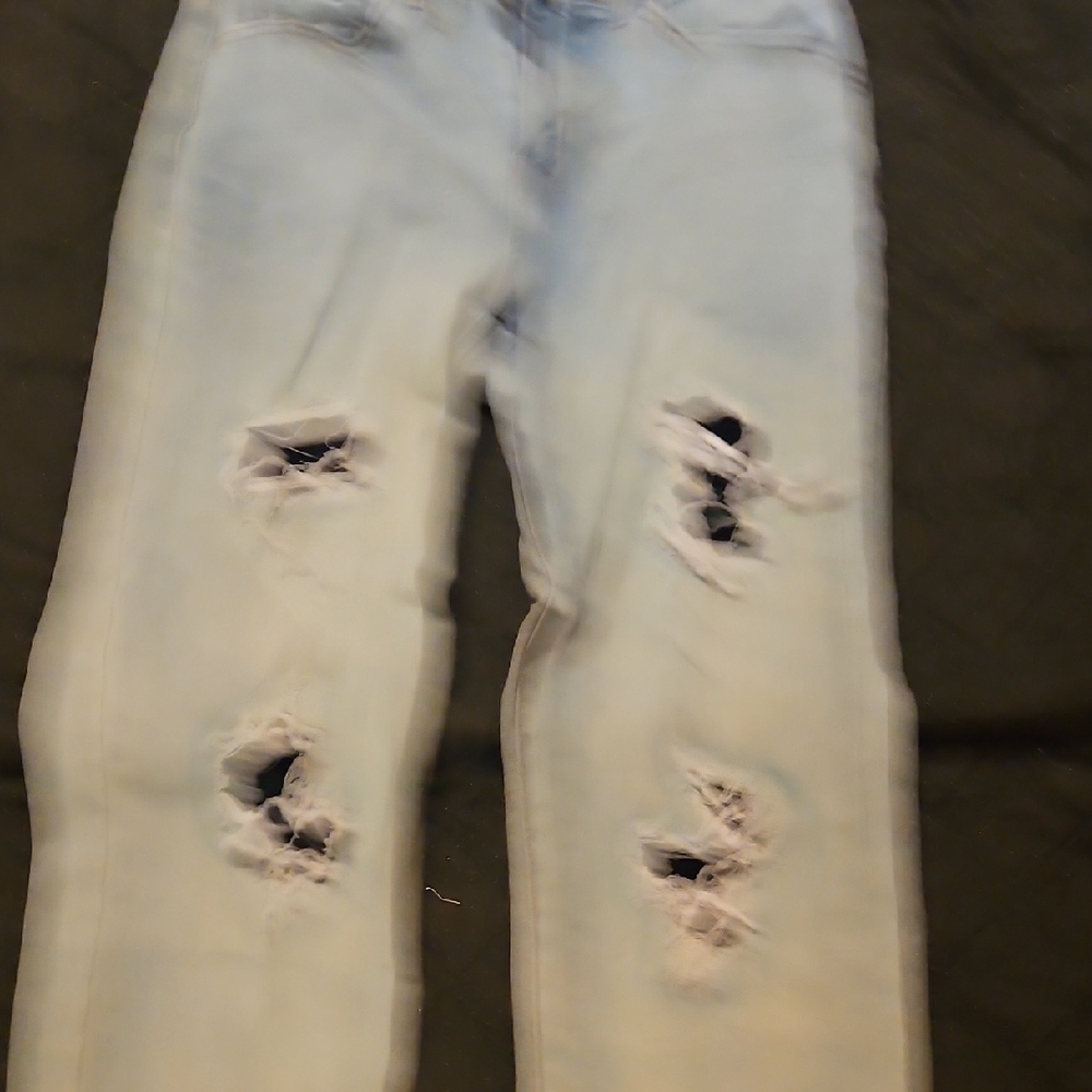 SO Light Blue Distressed Skinny Jeans